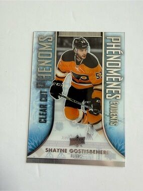 Shayne Gostisbehere Clear Cut Phenoménes Hockey Card - Orange/Black